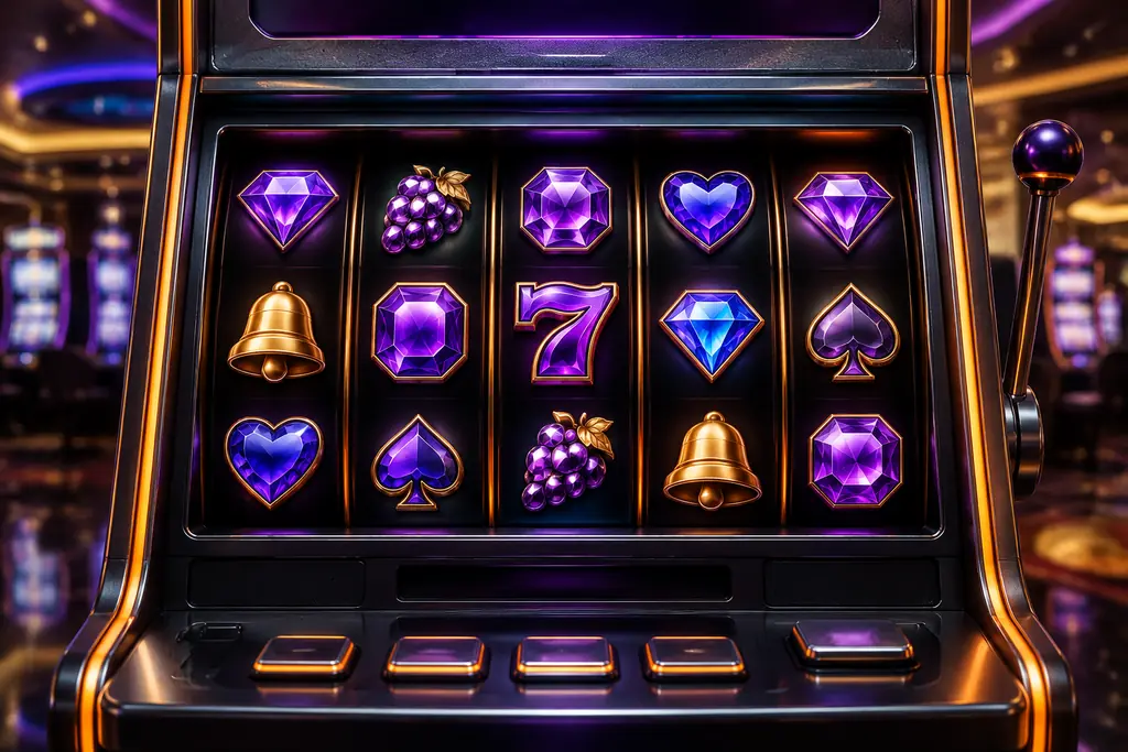 Mesin slot dengan simbol permata
